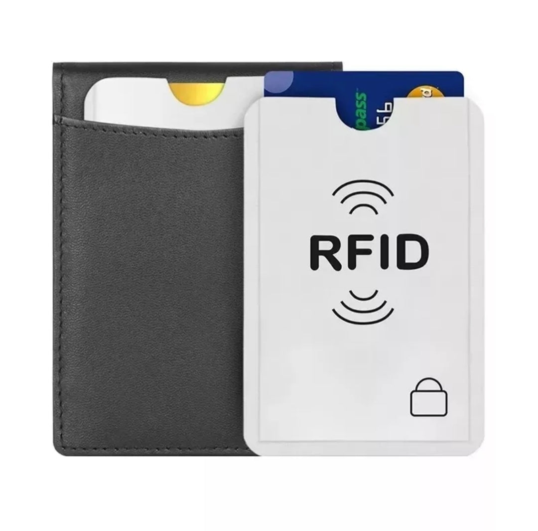 2 CUSTODIA CARTE DI CREDITO BANCOMAT PROTEZIONE BLOCCO RFID ANTI-CLONAZIONE NFC