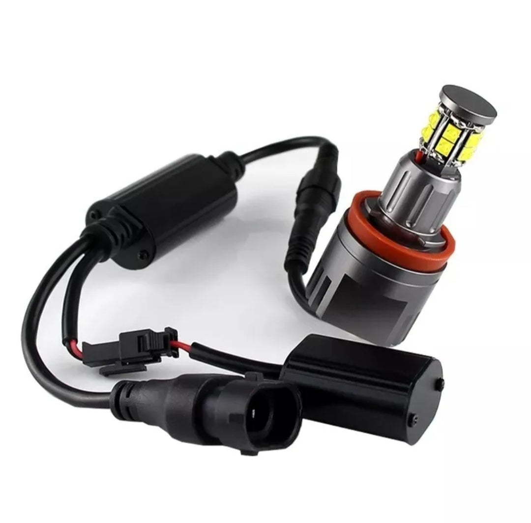 LAMPADE LED ANGEL EYES H8 PER BMW X6 E71 120W LUCI DI POSIZIONE 6000K