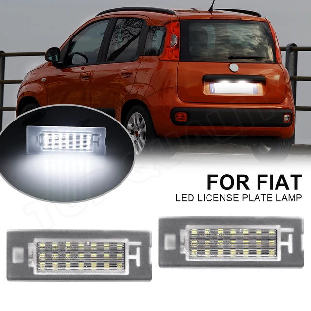 PLACCHETTE A LED LUCI TARGA 18 LED SPECIFICHE FIAT PANDA III 312 319 6000K NO ERROR