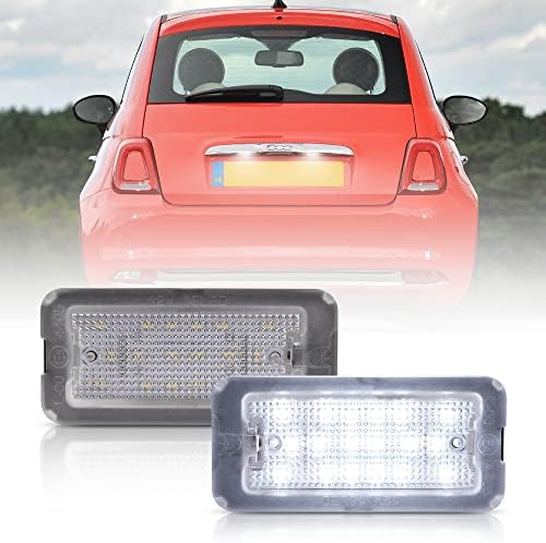 PLACCHETTE A LED LUCI TARGA 18 LED SPECIFICHE FIAT 500 500C 6000K NO ERROR