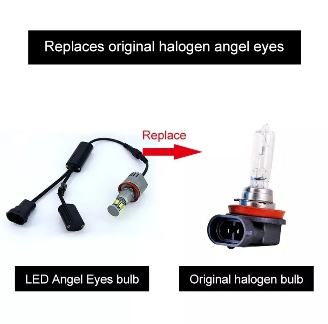 LAMPADE LED ANGEL EYES H8 PER BMW X6 E71 120W LUCI DI POSIZIONE 6000K