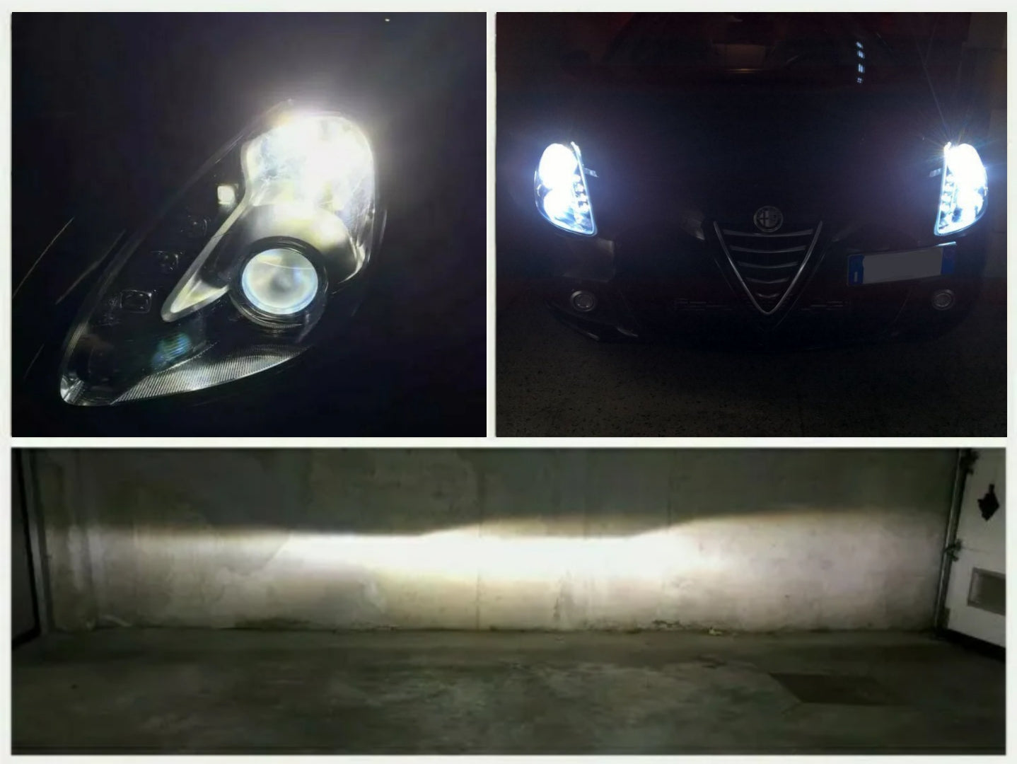 KIT LED H1 CSP ALFA ROMEO GIULIETTA CANBUS NO ERROR 6000K 12000LM BIANCO PER ABBAGLIANTI