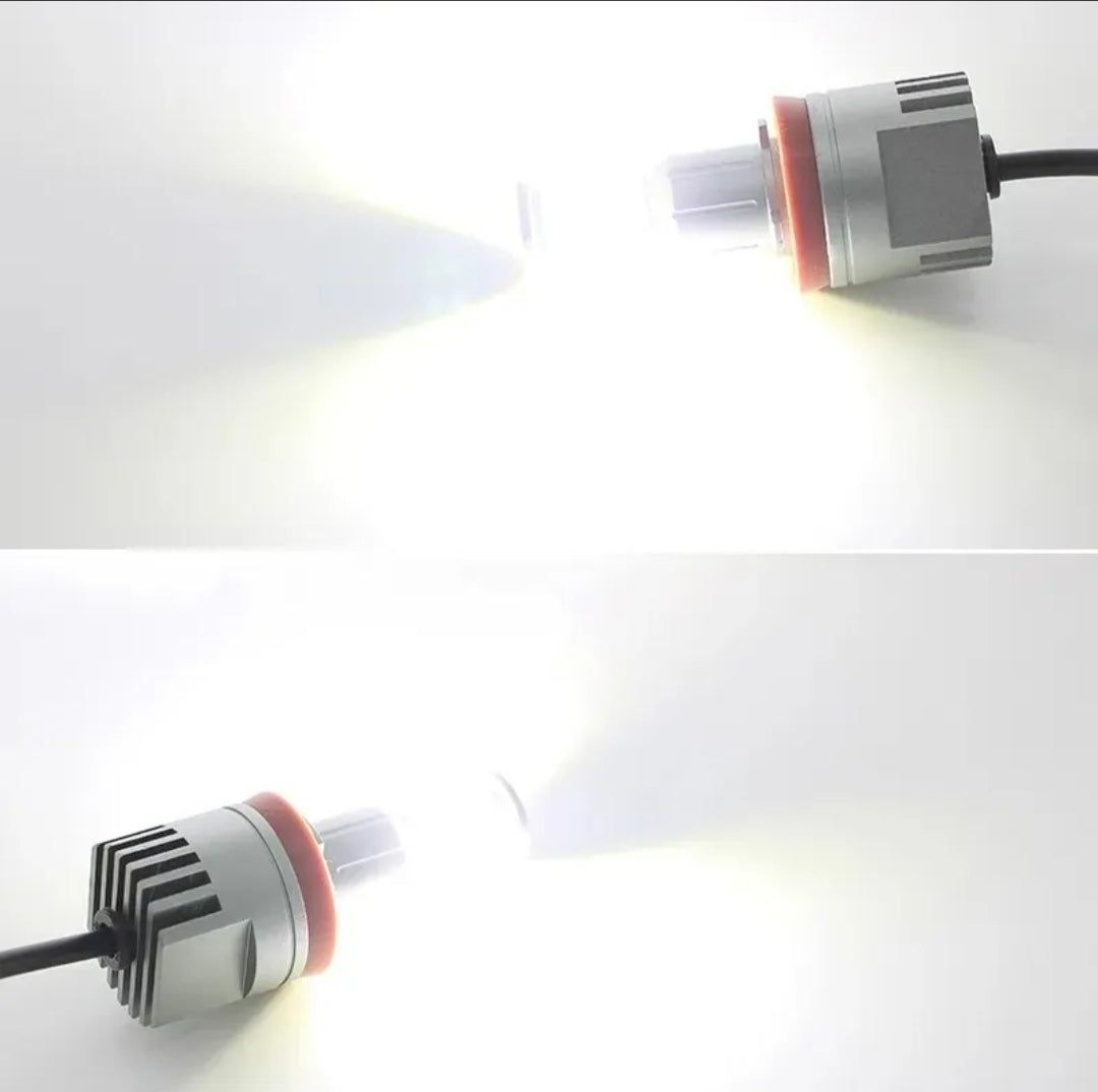 LAMPADE LED ANGEL EYES H8 PER BMW SERIE 6 E63 E64 LCI 120W LUCI DI POSIZIONE 6000K