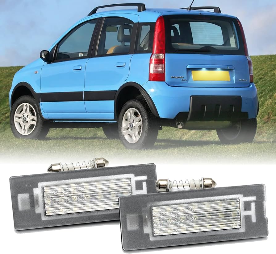 PLACCHETTE A LED LUCI TARGA 18 LED SPECIFICHE FIAT PANDA II 169 6000K NO ERROR