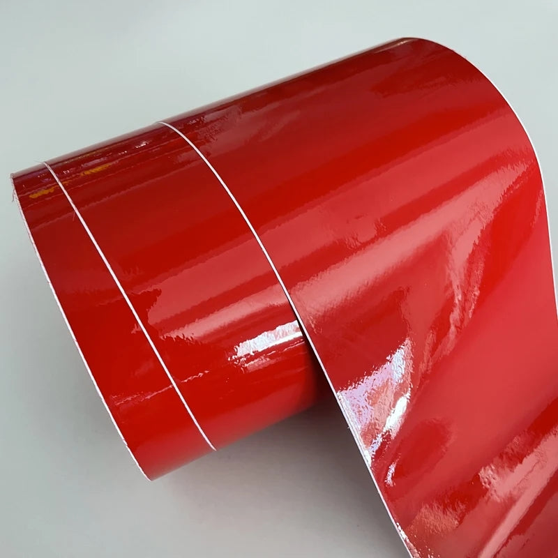Pellicola Adesiva Rosso Lucido 30x152Cm Wrapping Auto Moto Glossy In Vinile