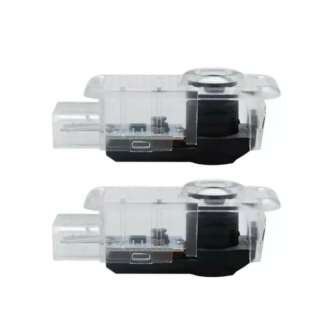 2 PROIETTORI LED LUCI SOTTOPORTA PER AUDI RS3 RS4 RS5 RS6 RS7 CON LOGO PLUG AND PLAY CANBUS