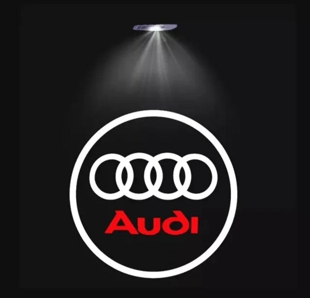 2 PROIETTORI LED LUCI SOTTOPORTA PER AUDI RS3 RS4 RS5 RS6 RS7 CON LOGO PLUG AND PLAY CANBUS