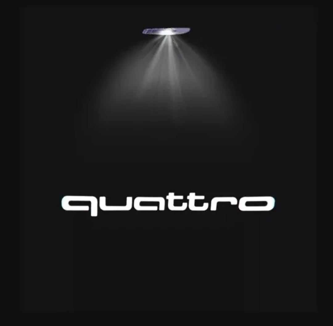 2 PROIETTORI LED LUCI SOTTOPORTA PER AUDI RS3 RS4 RS5 RS6 RS7 CON LOGO PLUG AND PLAY CANBUS