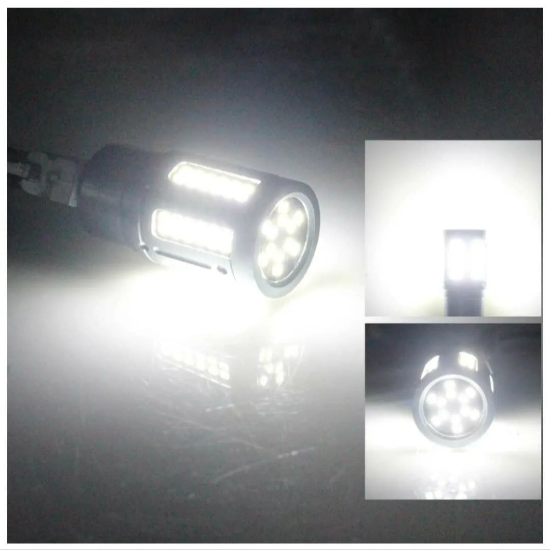 COPPIA LAMPADE LED P21W BA15S 84SMD AUTO DIURNE RETROMARCIA PARCHEGGIO CANBUS 6000K NO ERROR