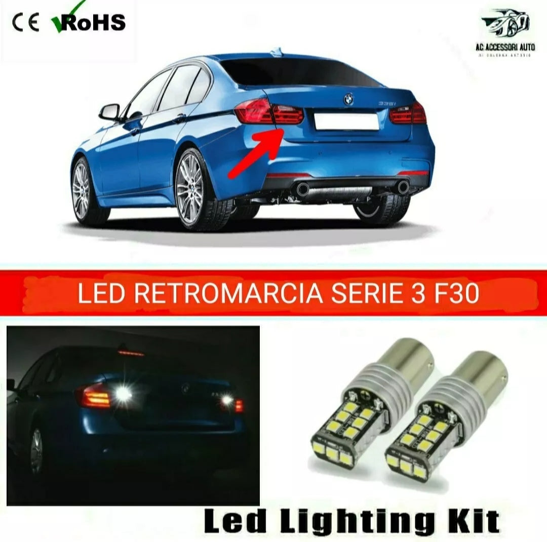 COPPIA LUCI RETROMARCIA LED BMW SERIE 3 F30 CANBUS 6000K