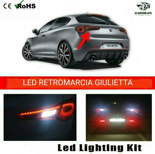 COPPIE LAMPADE RETROMARCIA LED ALFA ROMEO GIULIETTA CANBUS 6000K