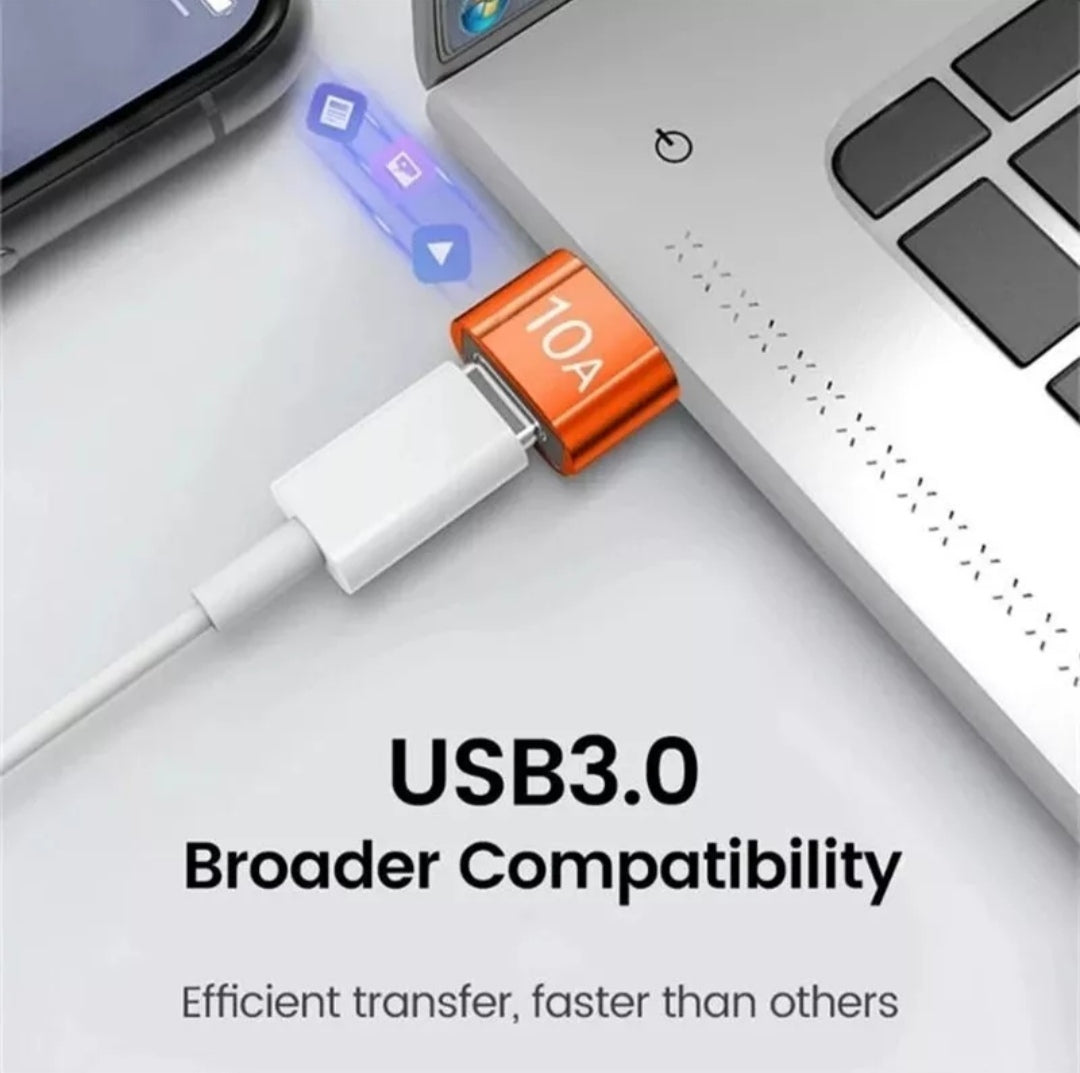 ADATTATORE OTG DA USB TIPO-C FEMMINA A USB-A MASCHIO CONVERTITORE 3.0 UNIVERSALE