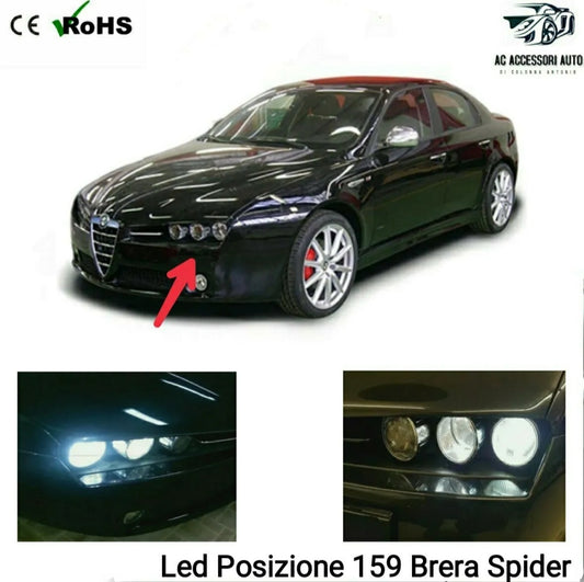 COPPIA LAMPADINE LUCI POSIZIONE LED ALFA ROMEO 159 T10 CANBUS NO ERROR BIANCO