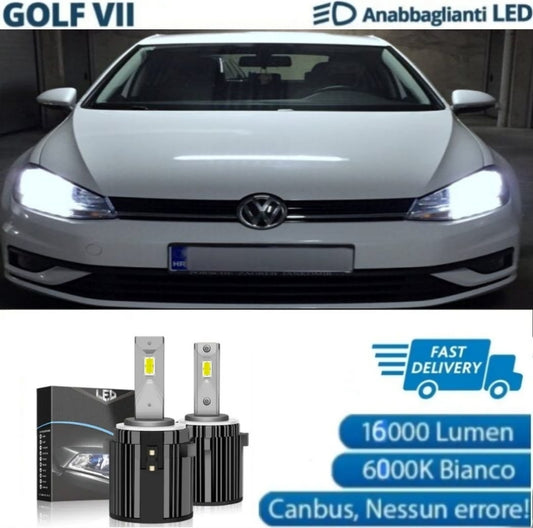 KIT LED H7 SPECIFICI PER ANABBAGLIANTI VOLKSWAGEN VW GOLF 7 VII 6000K CANBUS PLUG AND PLAY