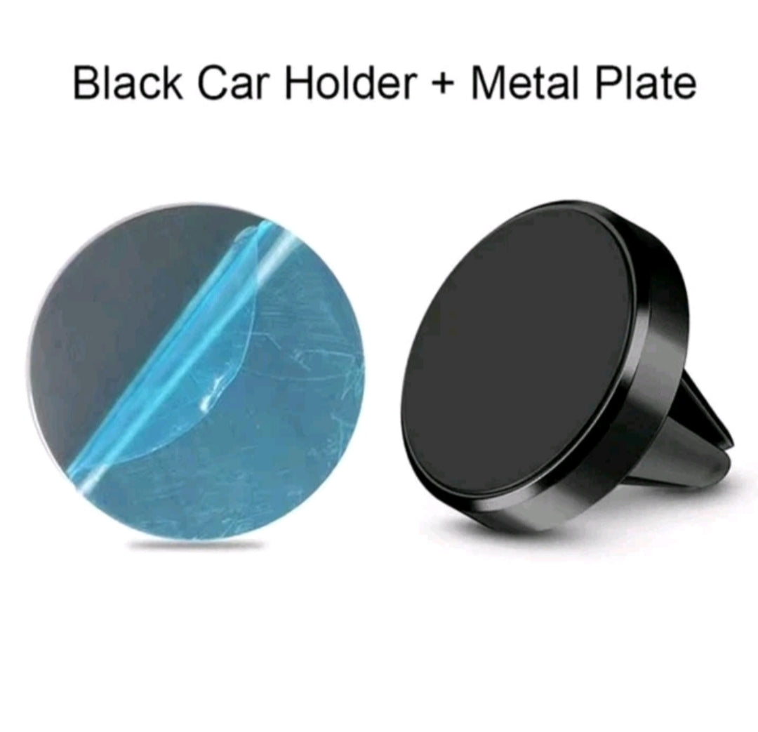 SUPPORTO MAGNETICO AUTO PORTA TELEFONO CELLULARE SMARTPHONE PER BOCCHETTE NERO
