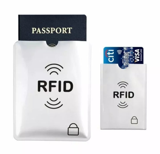2 CUSTODIA CARTE DI CREDITO BANCOMAT PROTEZIONE BLOCCO RFID ANTI-CLONAZIONE NFC