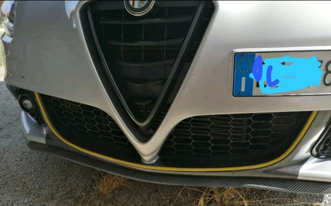 Profilo Bordino Giallo Adesivo Alfa Romeo Giulietta Per Paraurti Anteriore Tuning