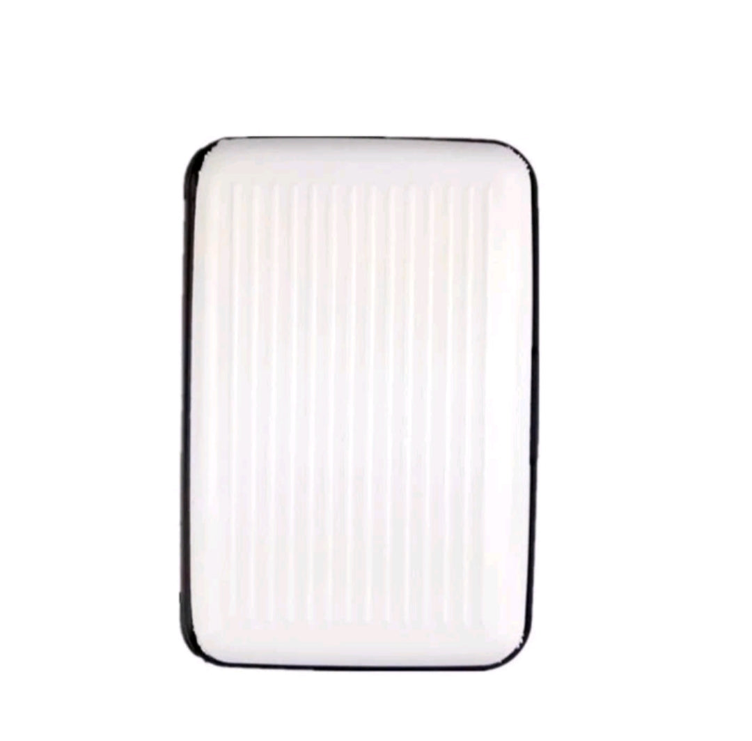 PORTA CARTE DI CREDITO PER TESSERE ANTIFRODE RFID SOLDI RIGIDO IN ALLUMINIO