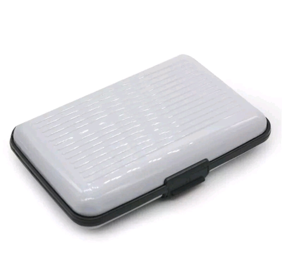 PORTA CARTE DI CREDITO PER TESSERE ANTIFRODE RFID SOLDI RIGIDO IN ALLUMINIO