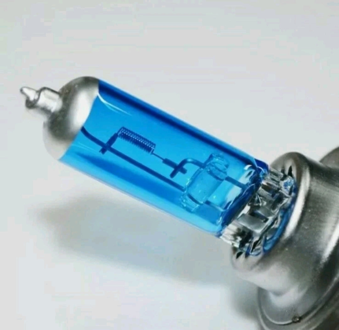 COPPIA LAMPADINE H7 ALOGENE SUPER ULTRA WHITE EFFETTO XENON 55W