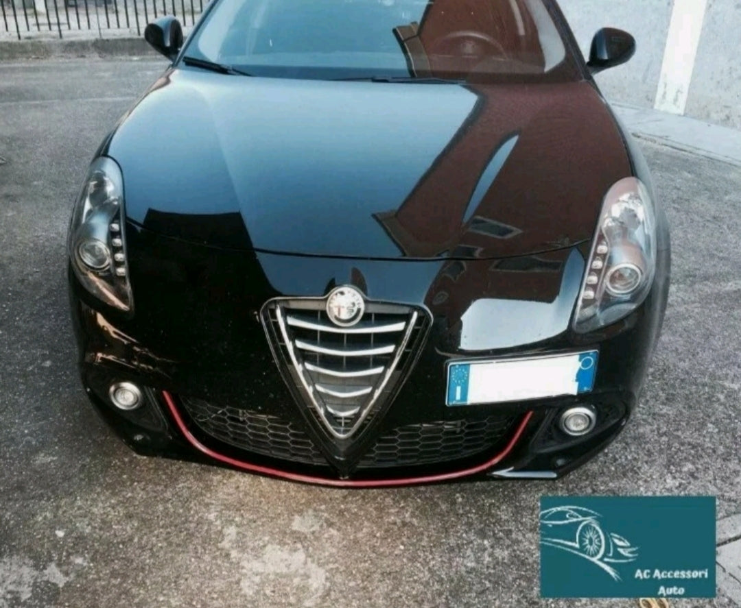 Alfa Romeo Giulietta Profilo Bordino Rosso Adesivo Per Paraurti Anteriore Tuning