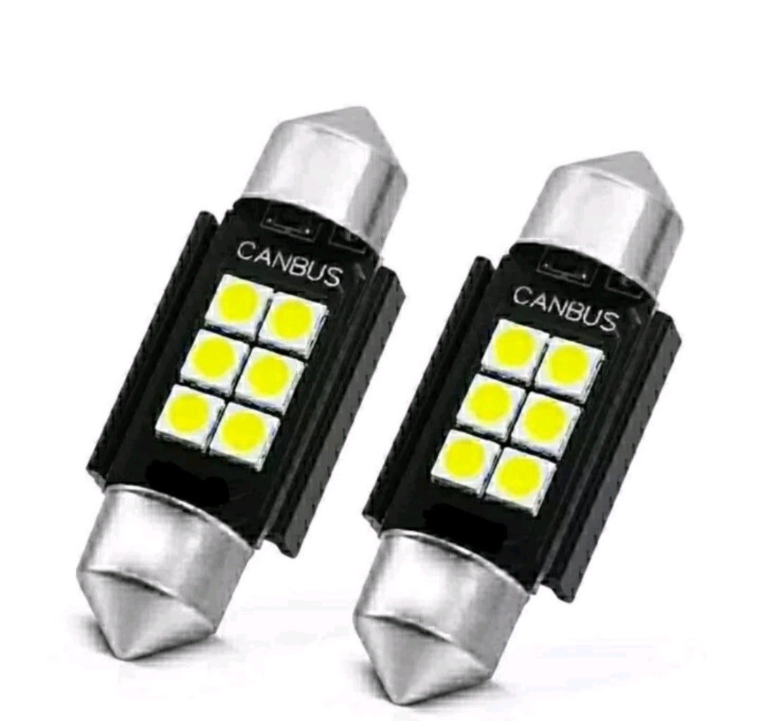 COPPIA LUCI TARGA LED BMW SERIE 3 E46 E90 E91 E92 SERIE 6 E63 E64 CANBUS 6000K NO ERROR