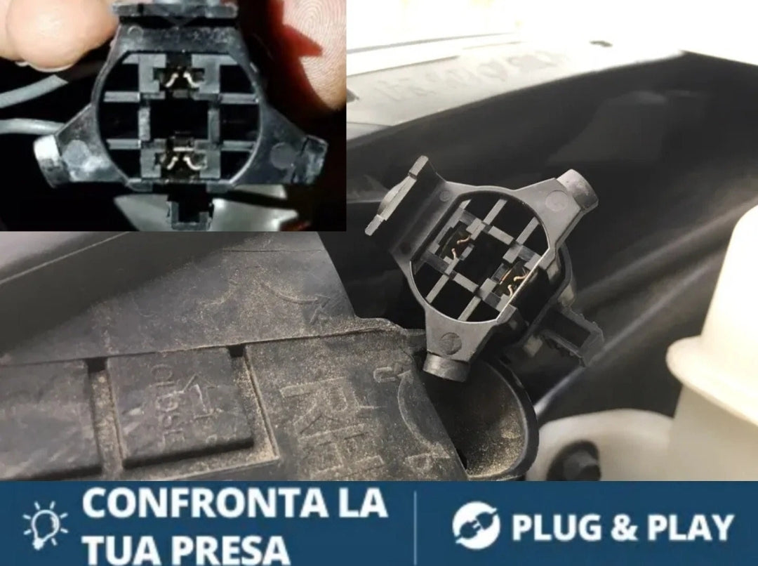 COPPIA ADATTATORI PORTA LAMPADE H7 LED XENON PER HYUNDAI TUCSON III