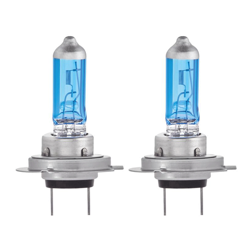 COPPIA LAMPADINE H7 ALOGENE SUPER ULTRA WHITE EFFETTO XENON 55W