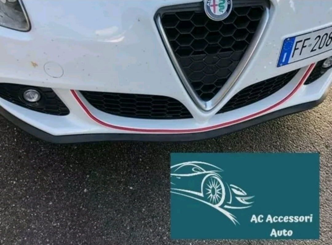 Alfa Romeo Giulietta Profilo Bordino Rosso Adesivo Per Paraurti Anteriore Tuning