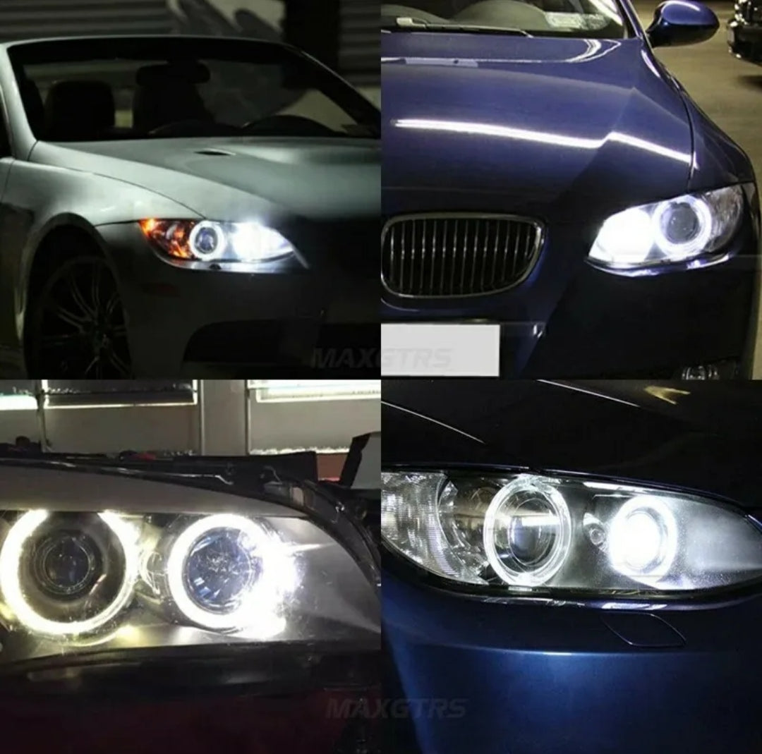 LAMPADE LED ANGEL EYES H8 PER BMW SERIE 3 E90 E91 E92 E93 120W LUCI DI POSIZIONE 6000K
