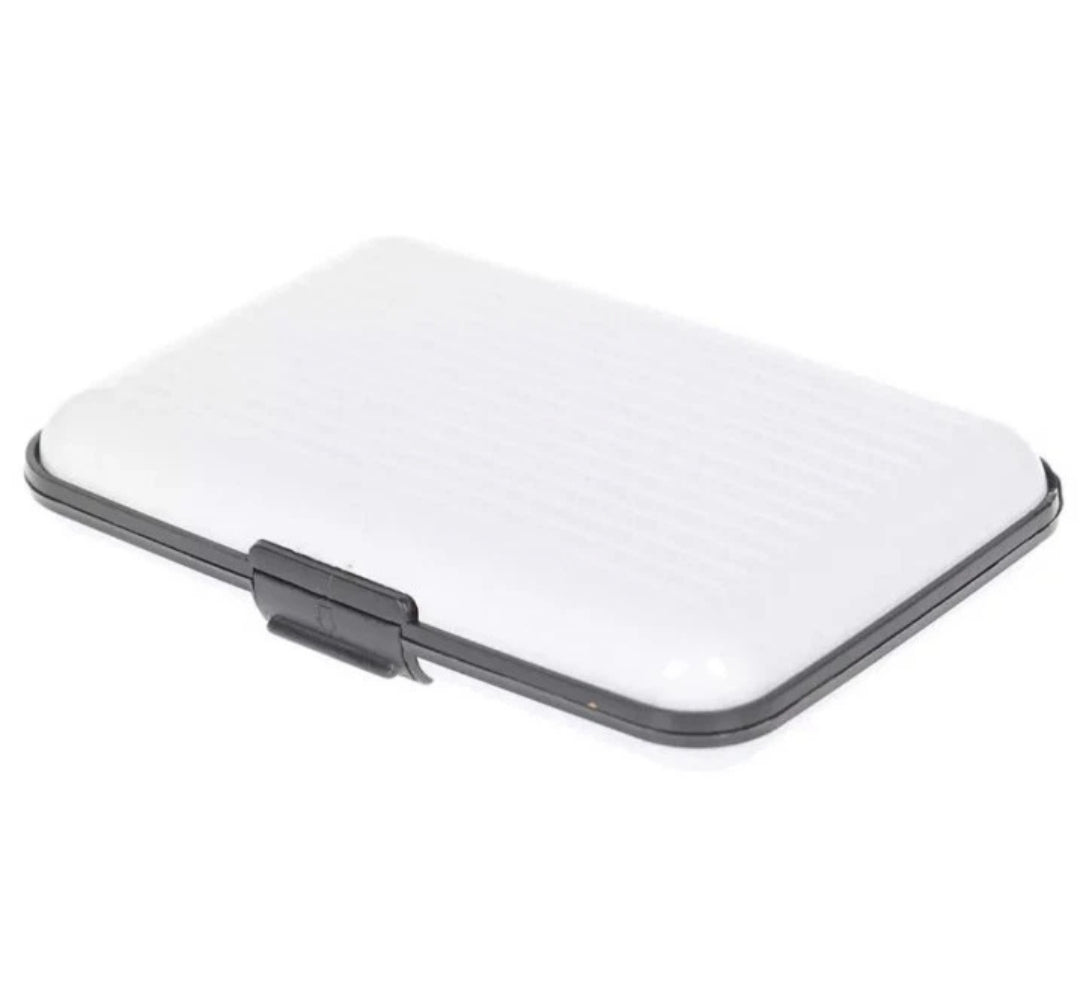 PORTA CARTE DI CREDITO PER TESSERE ANTIFRODE RFID SOLDI RIGIDO IN ALLUMINIO