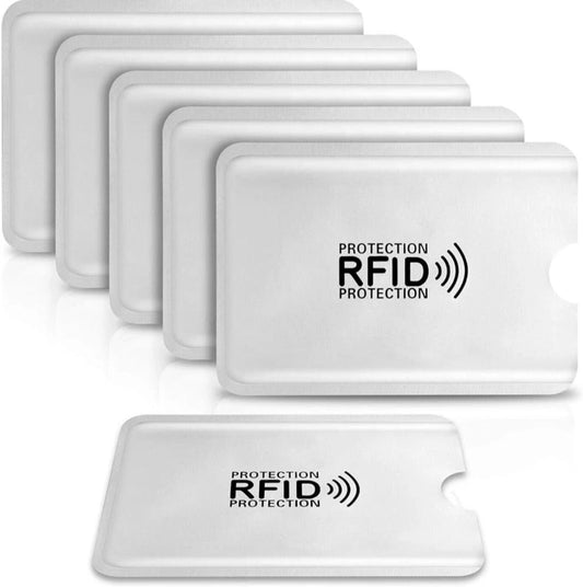 5 CUSTODIE CARTE DI CREDITO BANCOMAT PROTEZIONE BLOCCO RFID ANTI-CLONAZIONE NFC