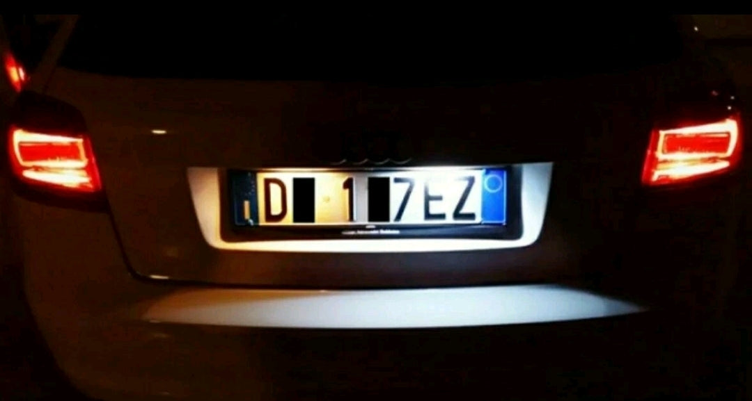 COPPIA LUCI TARGA LED PER AUDI A3 S3 RS3 8P 8PA 6000K NO ERROR CANBUS