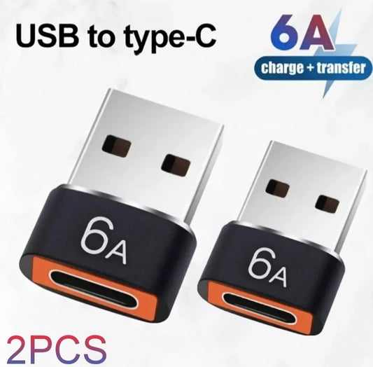 2X ADATTATORE OTG DA USB TIPO-C FEMMINA A USB-A MASCHIO CONVERTITORE 3.0 UNIVERSALE