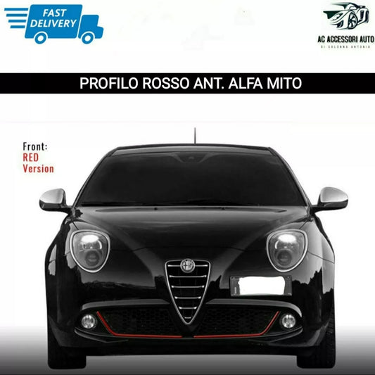 Alfa Romeo Mito Profilo Bordino Rosso Adesivo Per Paraurti Anteriore Tuning