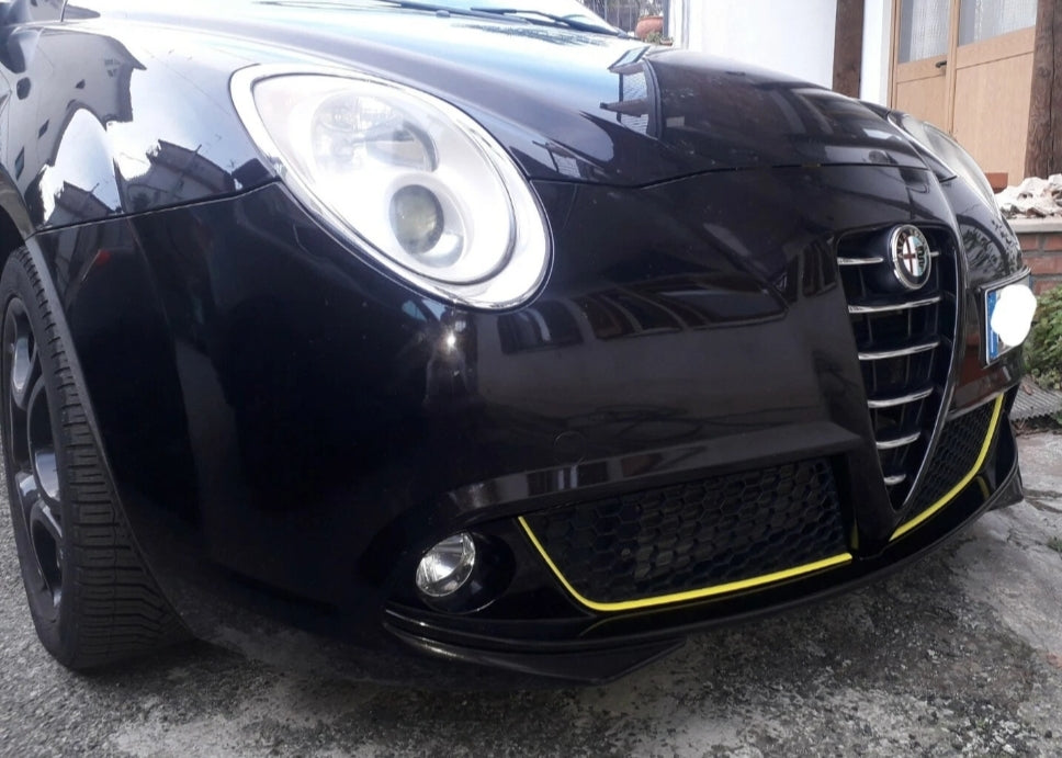 Profilo Bordino Giallo Adesivo Alfa Romeo Mito Per Paraurti Anteriore Tuning