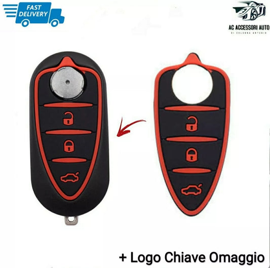 GOMMINO 3 TASTI ALFA ROMEO MITO GIULIETTA GUSCIO COVER TASTINI PER CHIAVE