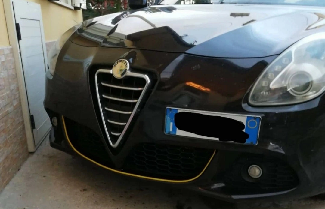 Profilo Bordino Giallo Adesivo Alfa Romeo Giulietta Per Paraurti Anteriore Tuning