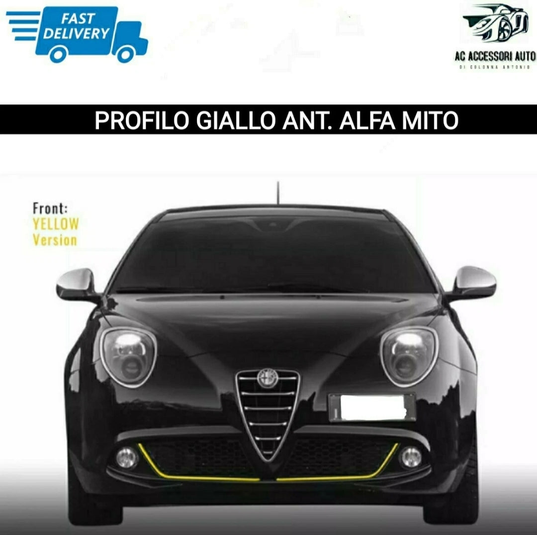 Profilo Bordino Giallo Adesivo Alfa Romeo Mito Per Paraurti Anteriore Tuning