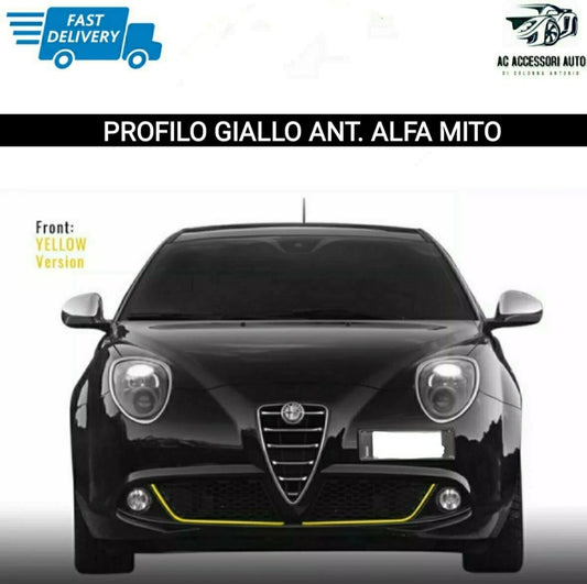 Profilo Bordino Giallo Adesivo Alfa Romeo Mito Per Paraurti Anteriore Tuning